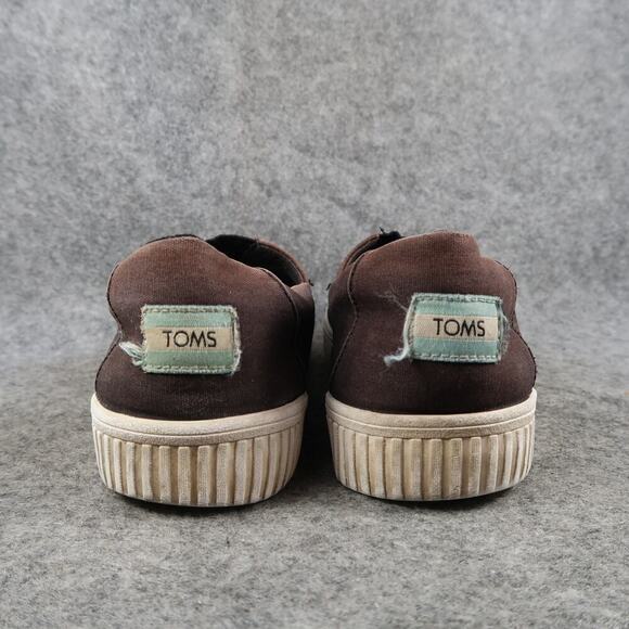 Toms Shoes Womens 7 Slip On Sneakers Platfrom Alpargatas Canvas Casual Trainers - Picture 5 of 12